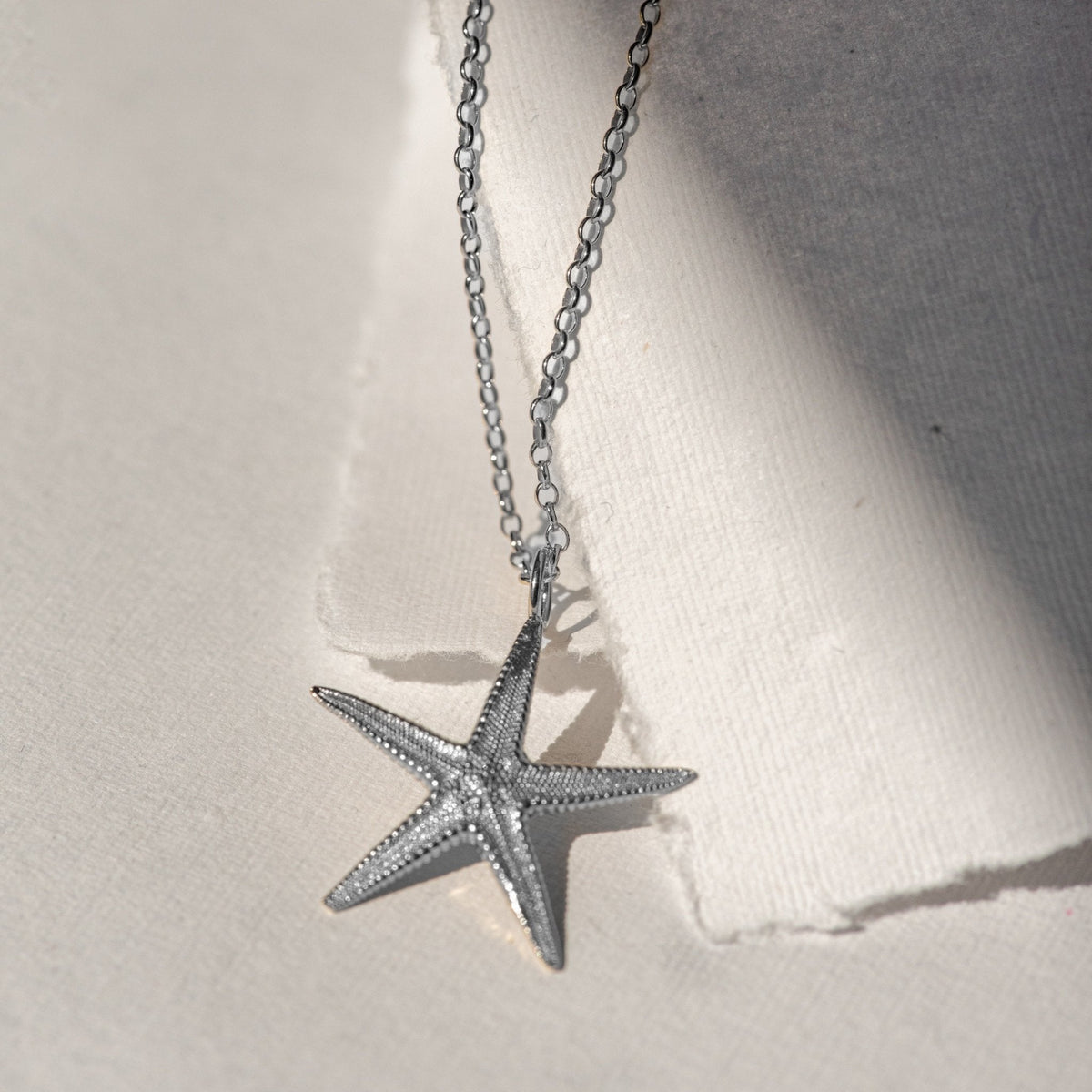 Dainty London Maxi Silver Starfish Necklace