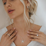 Dainty London Maxi Silver Starfish Necklace