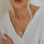 Dainty London Maxi Silver Starfish Necklace