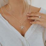 Dainty London Maxi Silver Starfish Necklace
