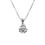 Melania Sterling Silver 6mm Moissanite Necklace