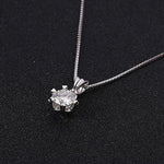 Melania Sterling Silver 6mm Moissanite Necklace