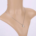 Melania Sterling Silver 6mm Moissanite Necklace
