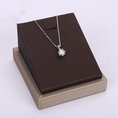 Melania Sterling Silver 6mm Moissanite Necklace