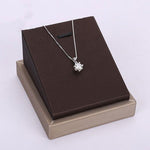 Melania Sterling Silver 6mm Moissanite Necklace