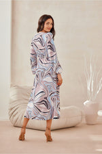 Midi Wrap Top Long Sleeve Day Dress | Roco Fashion