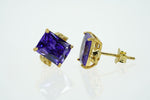 Mini Maus Stud earrings | Purple Cubic Zirconia