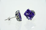 Mini Maus Stud earrings | Purple Cubic Zirconia