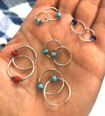 Minimalist Hoop Earrings with Beads