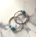 Minimalist Hoop Earrings with Beads