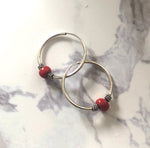 Minimalist Hoop Earrings with Beads