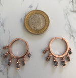 Mystic Topaz Droplet Hoops M