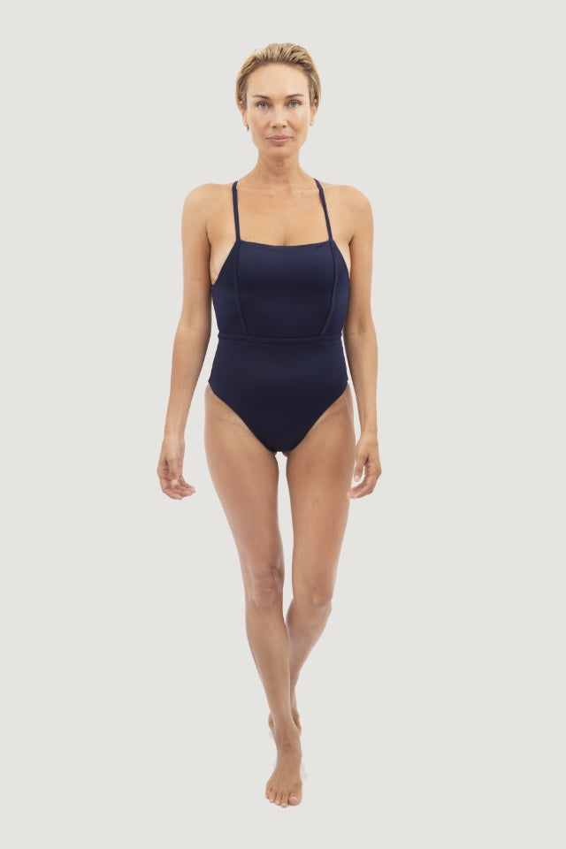 Navy One Piece Swimsuit