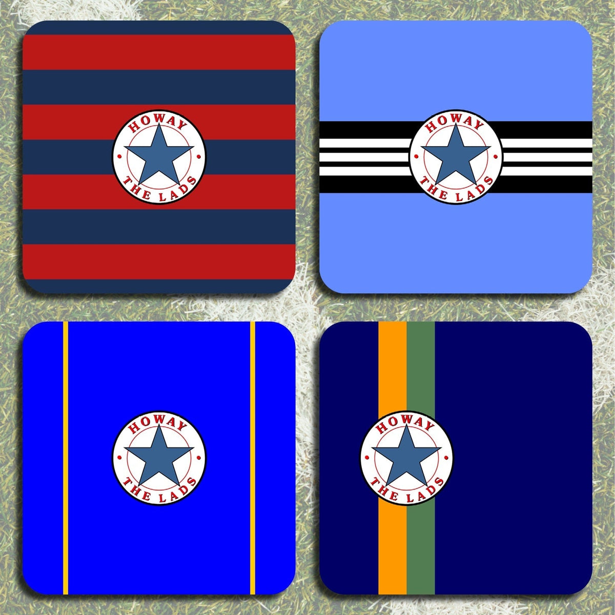 Newcastle United Retro Away Kits Football Coasters - Set of 4