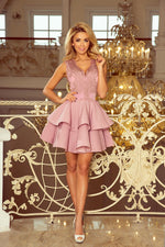 Numoco Charlotte Exclusive Cocktail Dress with Lace Neckline