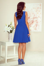 Numoco Flared Cocktail Dress with Heart-Shaped Neckline