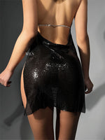 NYMPH Black Backless Mini Dress