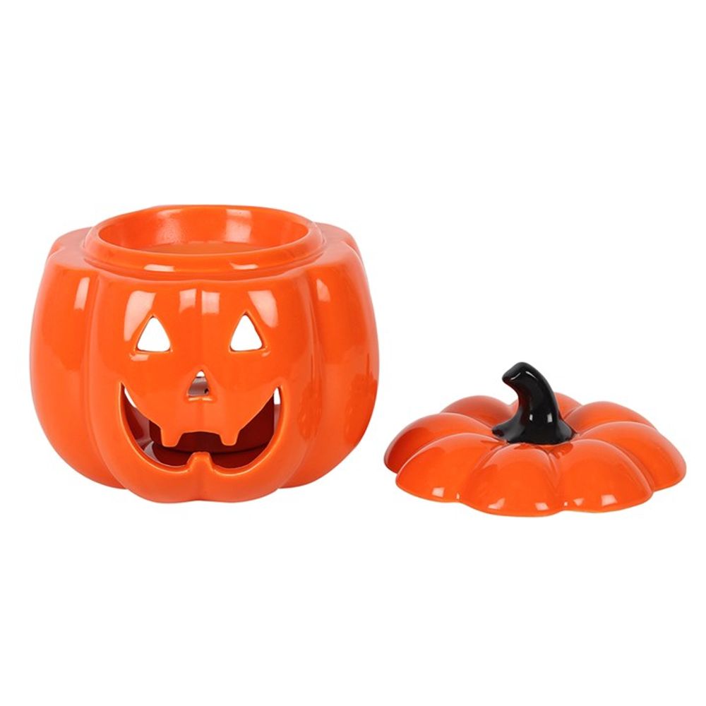 Orange Jack-O-Lantern Oil Wax Melt Burner | Halloween Decor