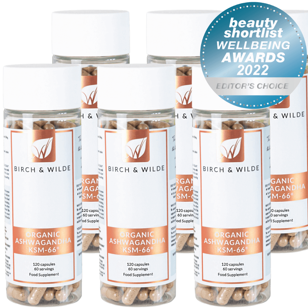 Organic Ashwagandha KSM-66 Capsules | 600mg dose | Bottle or Refill pouch