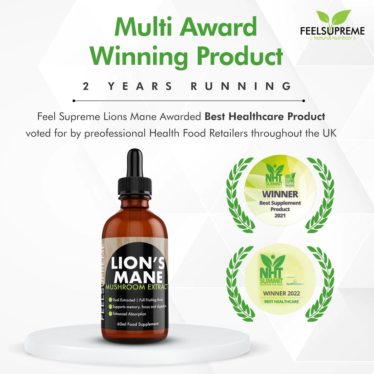 Organic Lion's Mane Mushroom Extract 60ml