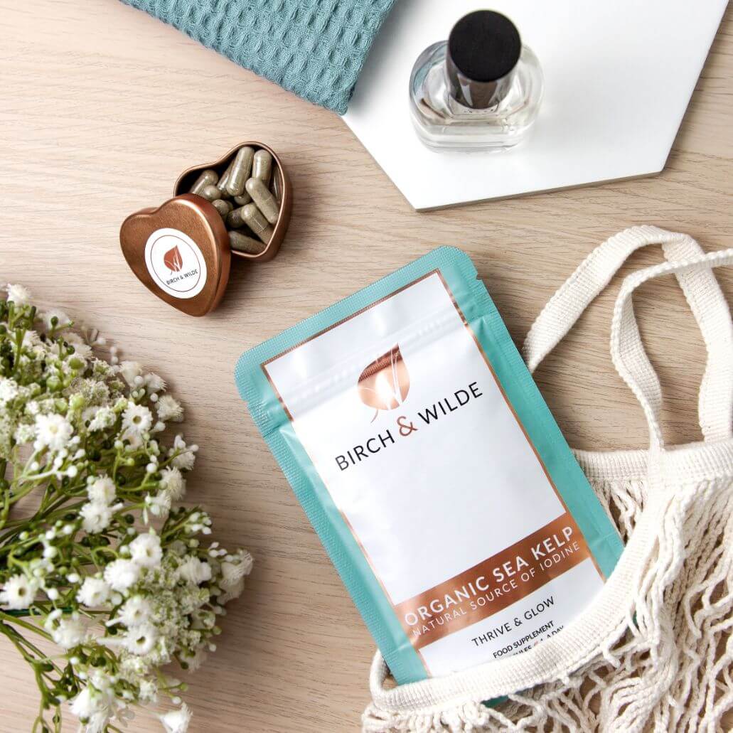 Organic Sea Kelp Supplement Capsules x 60 | Natural Iodine | 2 Month Refill Pouch
