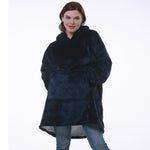 Oversized Hoodie Fleece Blanket with Sleeves | One Size