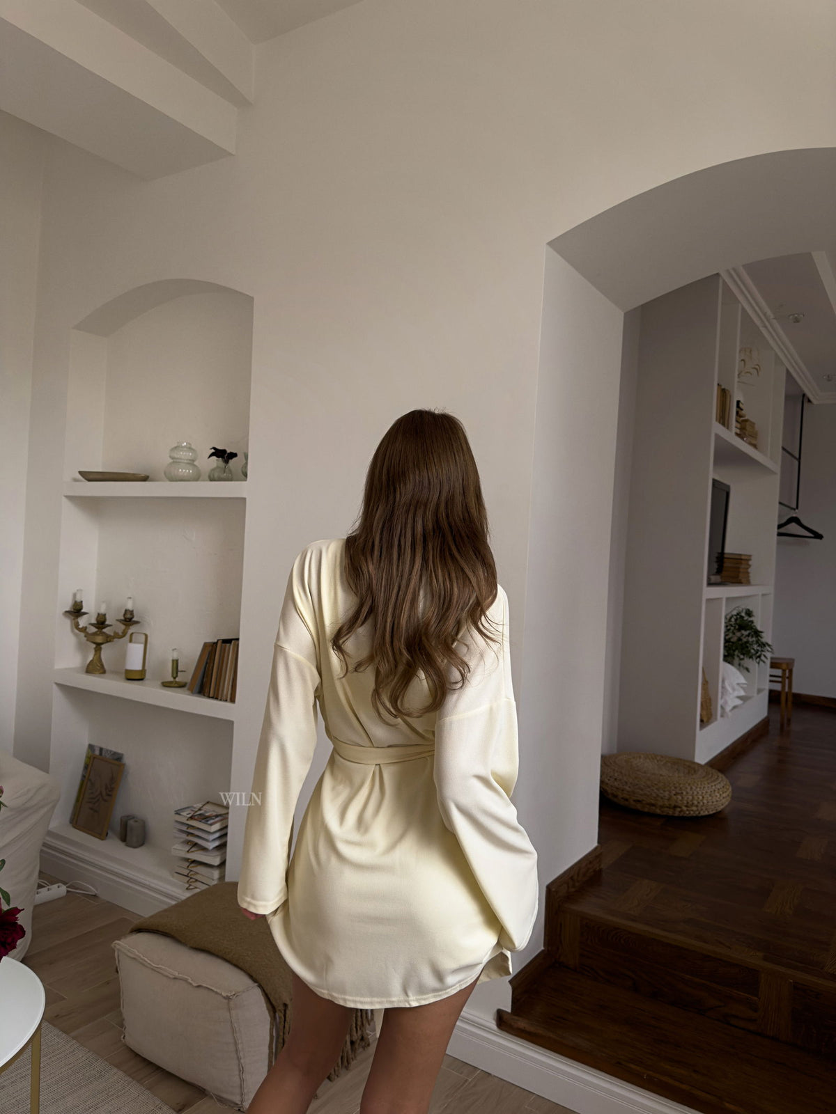 PEACE Luxury Three-Piece Loungewear Set in Soft Apricot