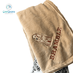 Pet Fleece Blanket - Cocker Spaniel - Personalised Camel