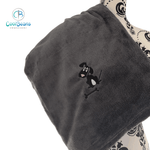 Pet Fleece Blanket - Dog & Bone - Personalised Charcoal