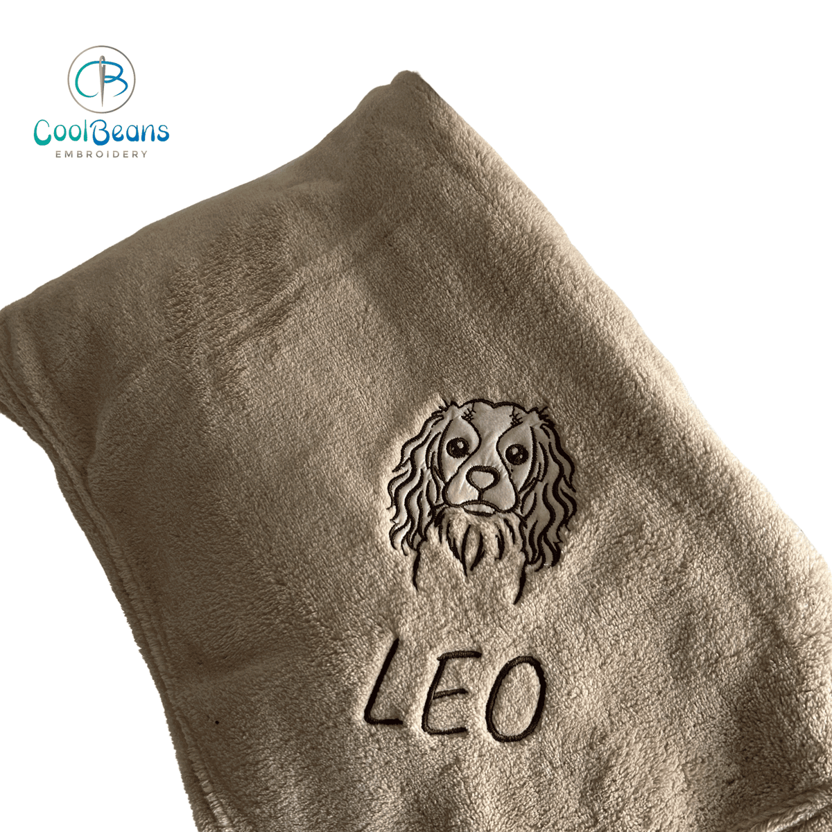 Pet Fleece Blanket - King Charles Spaniel (Corner) - Personalised