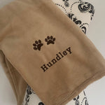 Pet Fleece Blanket - Paw Prints - Personalised - Dog / Cat