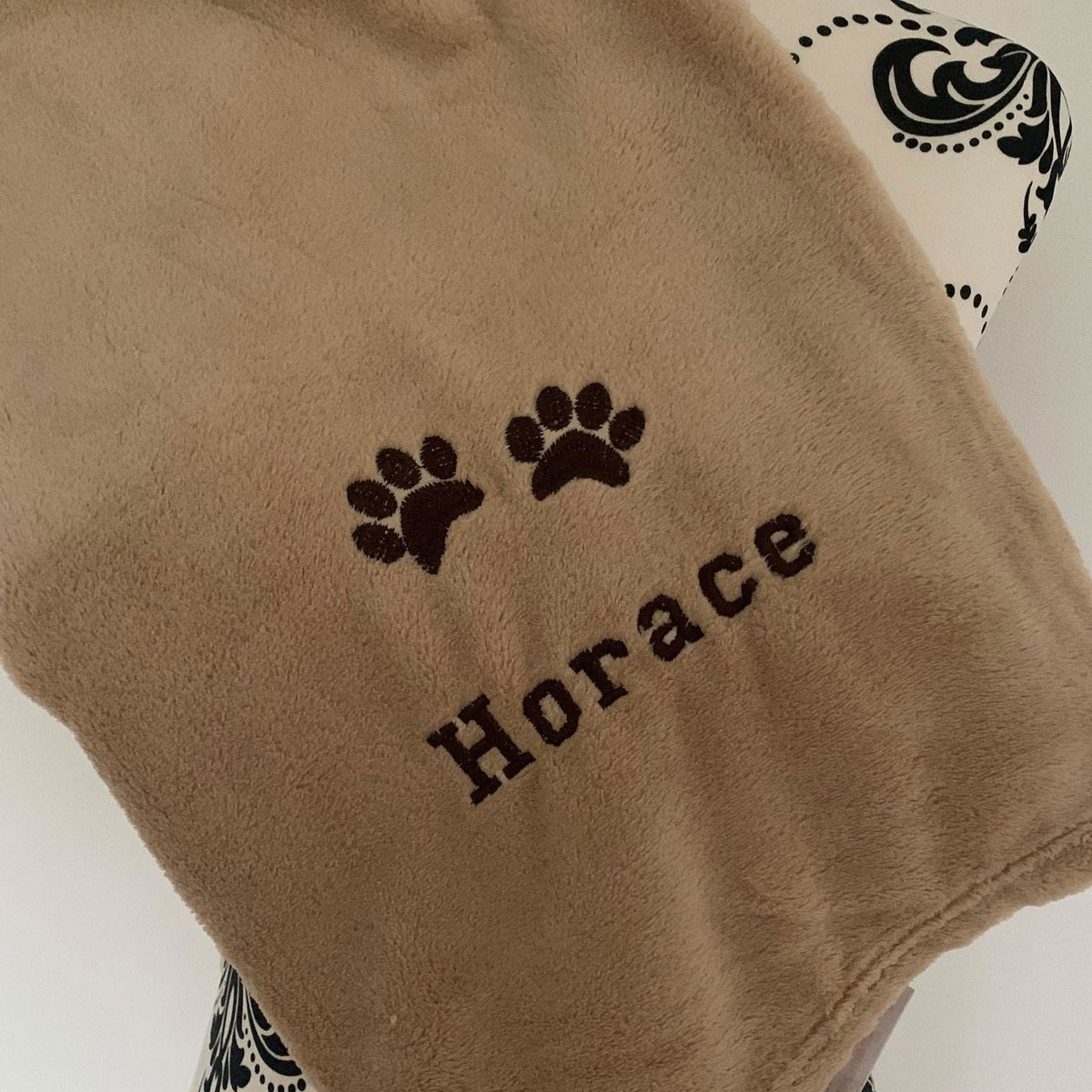 Pet Fleece Blanket - Paw Prints - Personalised - Dog / Cat