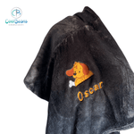 Pet Fleece Blanket - Puppy - Personalised Charcoal