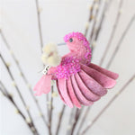 Pink And Pearl Hummingbird Clip On Decorations
