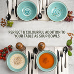 Porcelain Soup-Cereal Bowl Pebble Sea Green 18cm