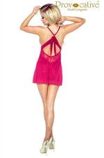 Provocative Candymoon Babydoll Wine Red