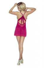 Provocative Candymoon Babydoll Wine Red