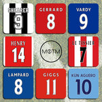 Premier League Legends Football Coasters - Set of 8