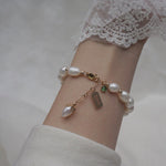 Primrose Natural Pearl & Emerald Zircon Bracelet