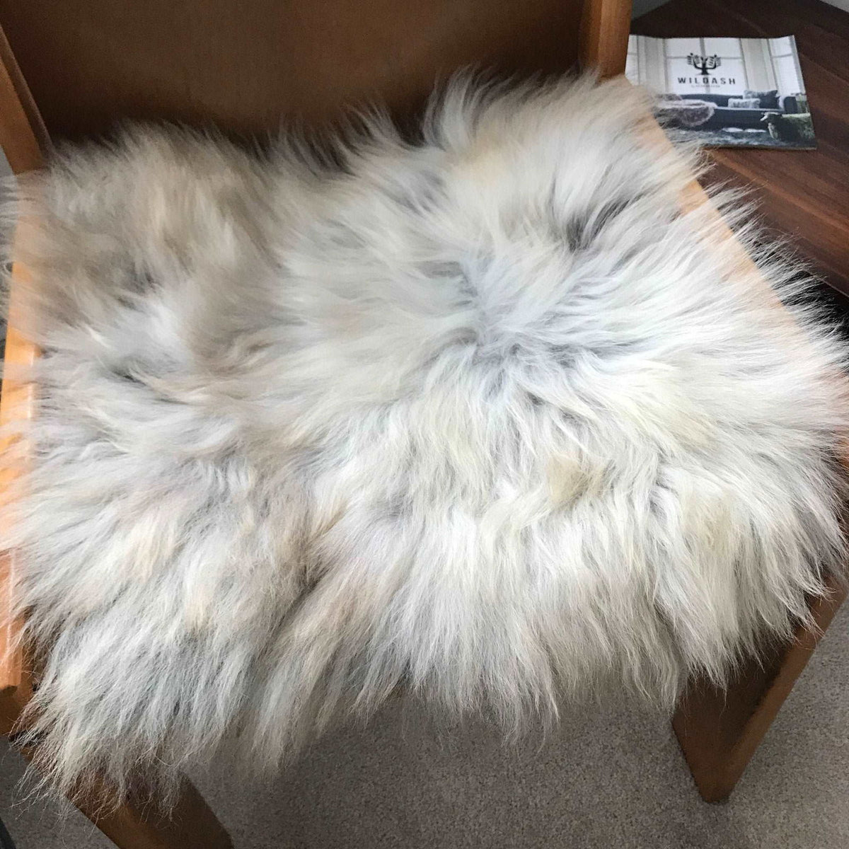 Rare Breed British Sheepskin Seat Cover Natural Melange ::: Square 37cm