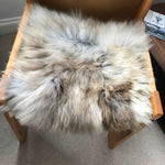 Rare Breed British Sheepskin Seat Cover Natural Melange ::: Square 37cm