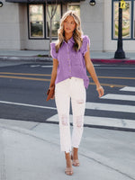 Raw Edge Ripped Denim Casual Jacket