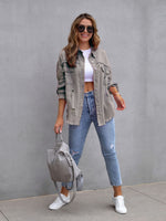 Raw Edge Ripped Denim Casual Jacket