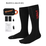 Rechargeable Heated Socks | Remote Control L SIZE (41-45) - Black Red Heated