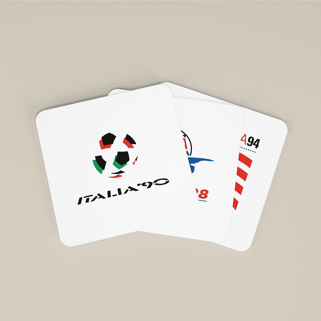 Retro Football World Cup Coasters - Set of 8