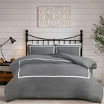 Ribbon Duvet Cover Set Grey