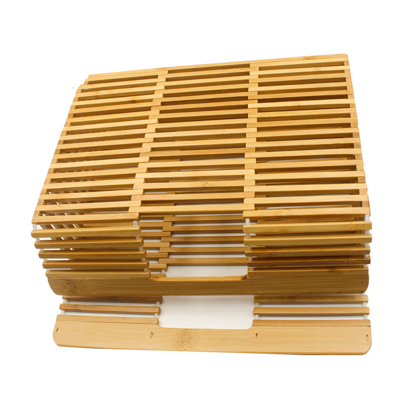 Roberta Square Bamboo Wood Beach Vacation Holiday Bag