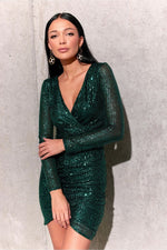 Roco Fashion Sequin Envelope Mini Dress