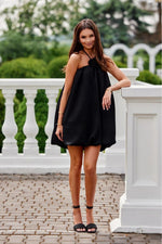 Roco Fashion Siena Satin Bombshell Cocktail Dress black