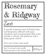 Rosemary & Ridgway Zest Luxury Handpoured Candle